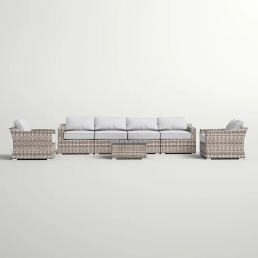 Stylish Sofa Seating Group With Cushions Perfect For Outdoor Gatherings