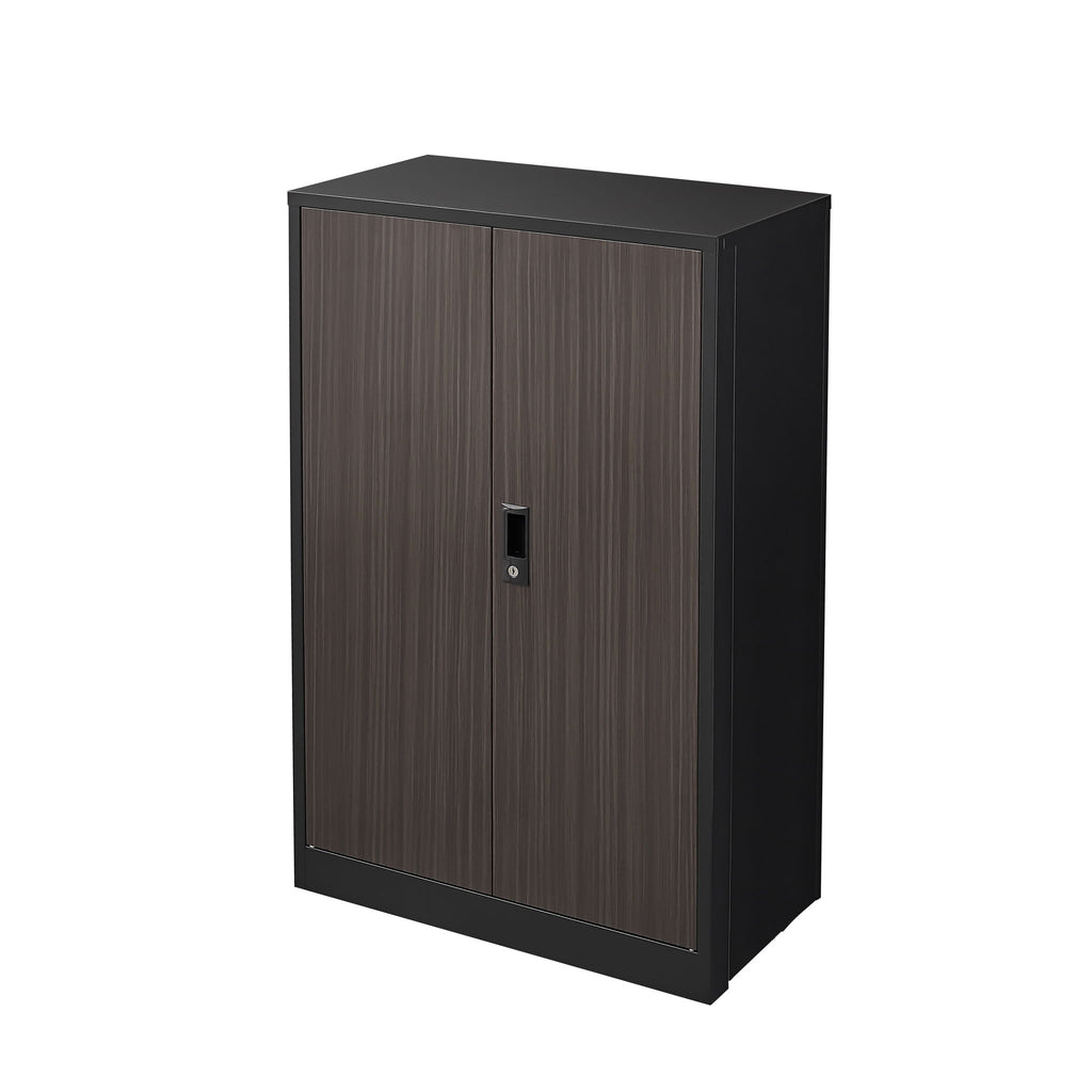 Metal Storage Cabinet With Locking Doors And Adjustable Shelf, Folding Filing Storage Cabinet, Folding Storage Locker Cabinet For Home Office, School, Garage