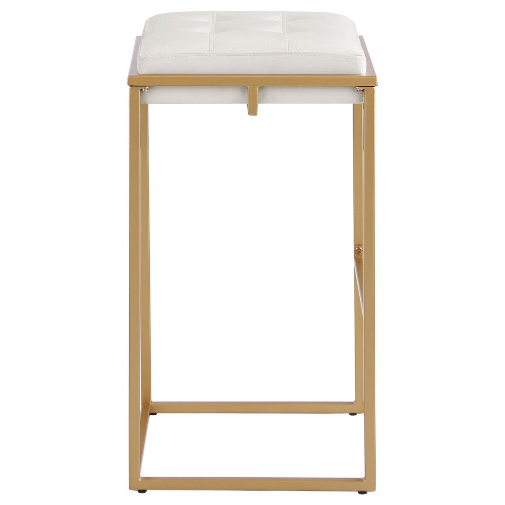 Soccoro - Square Tufted Cushion Stools (Set of 2) - Beige