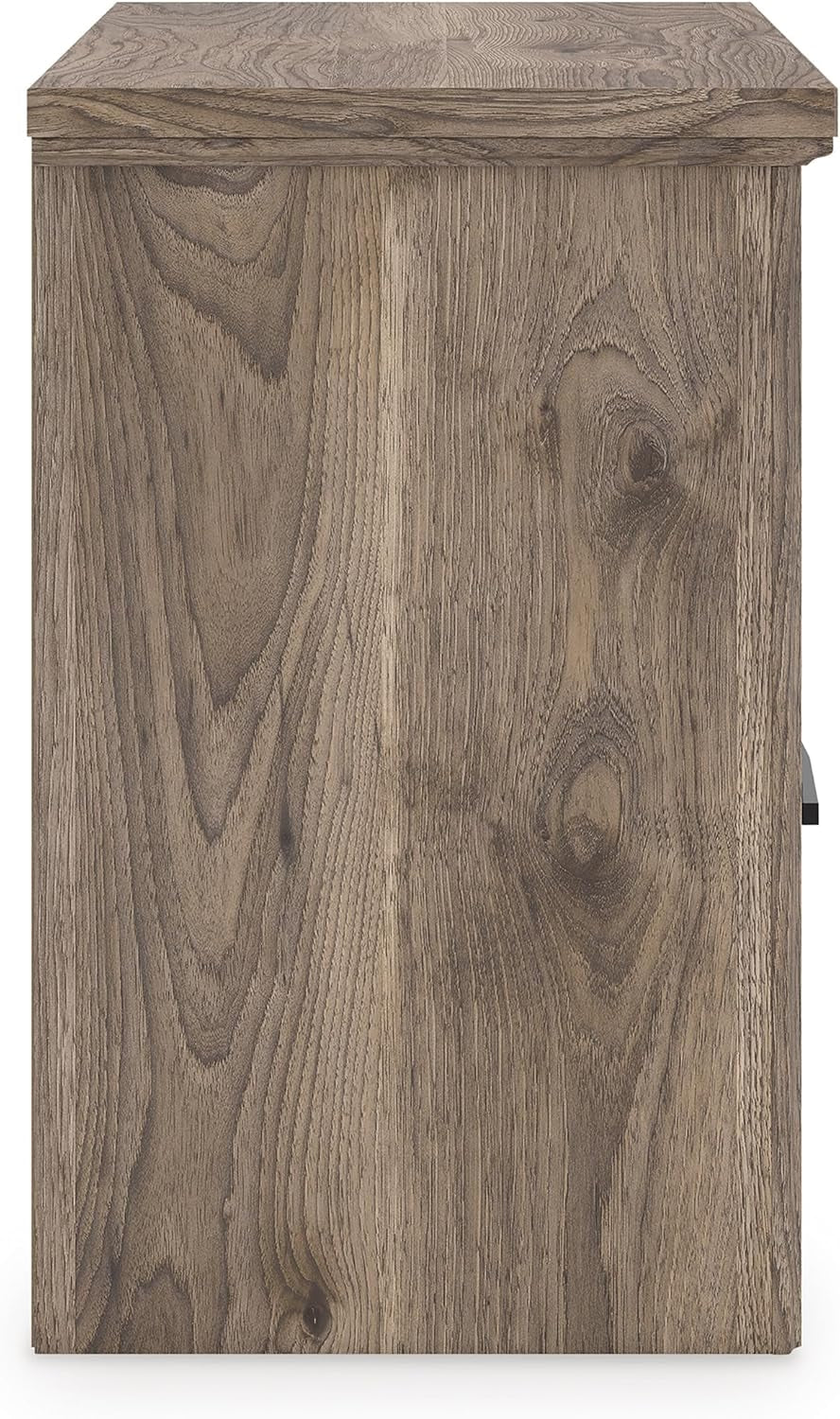 Signature Design by Ashley Stanziford Rustic 2-Drawer Nightstand with USB Port and Charging Station, Light Brown