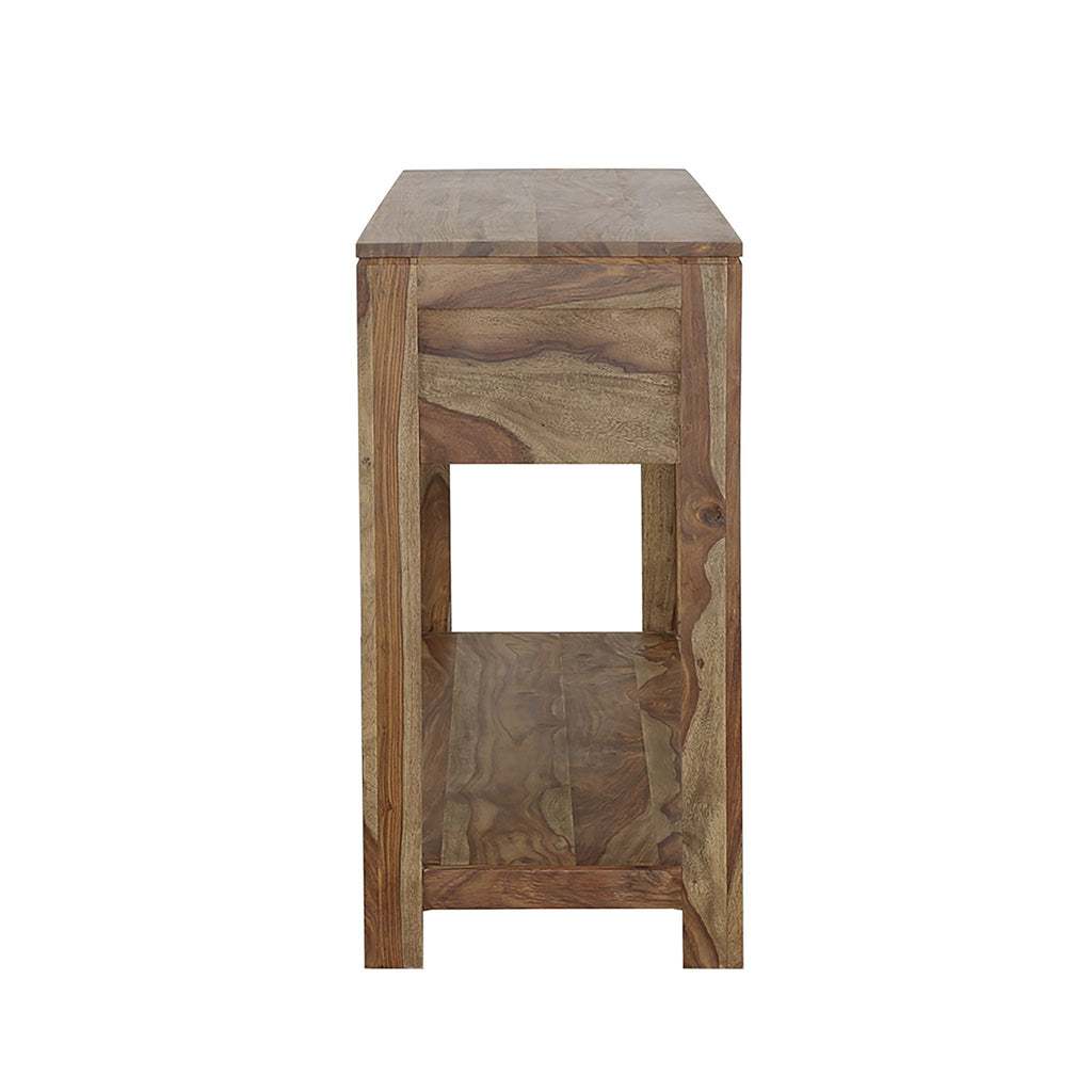 Tucker - 3 Drawer Console Table With Lower Shelf - Natural