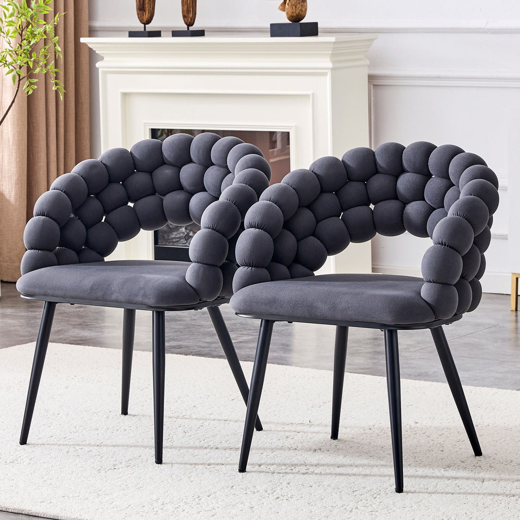 Puffy Bubble, Ball Chain Chairs For Dining Room (Set of 2)