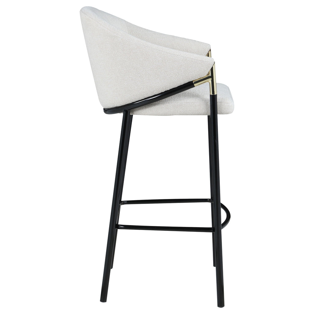 Sloped Arm Bar Stools (Set of 2) - Beige