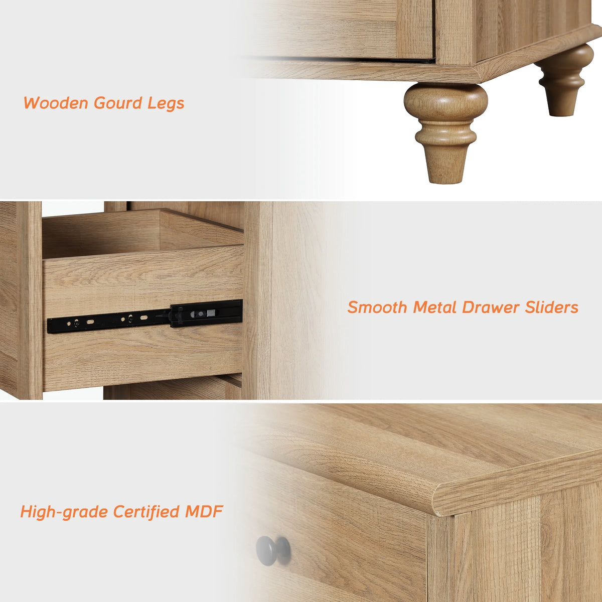 Oak 6 Dresser for Living Room