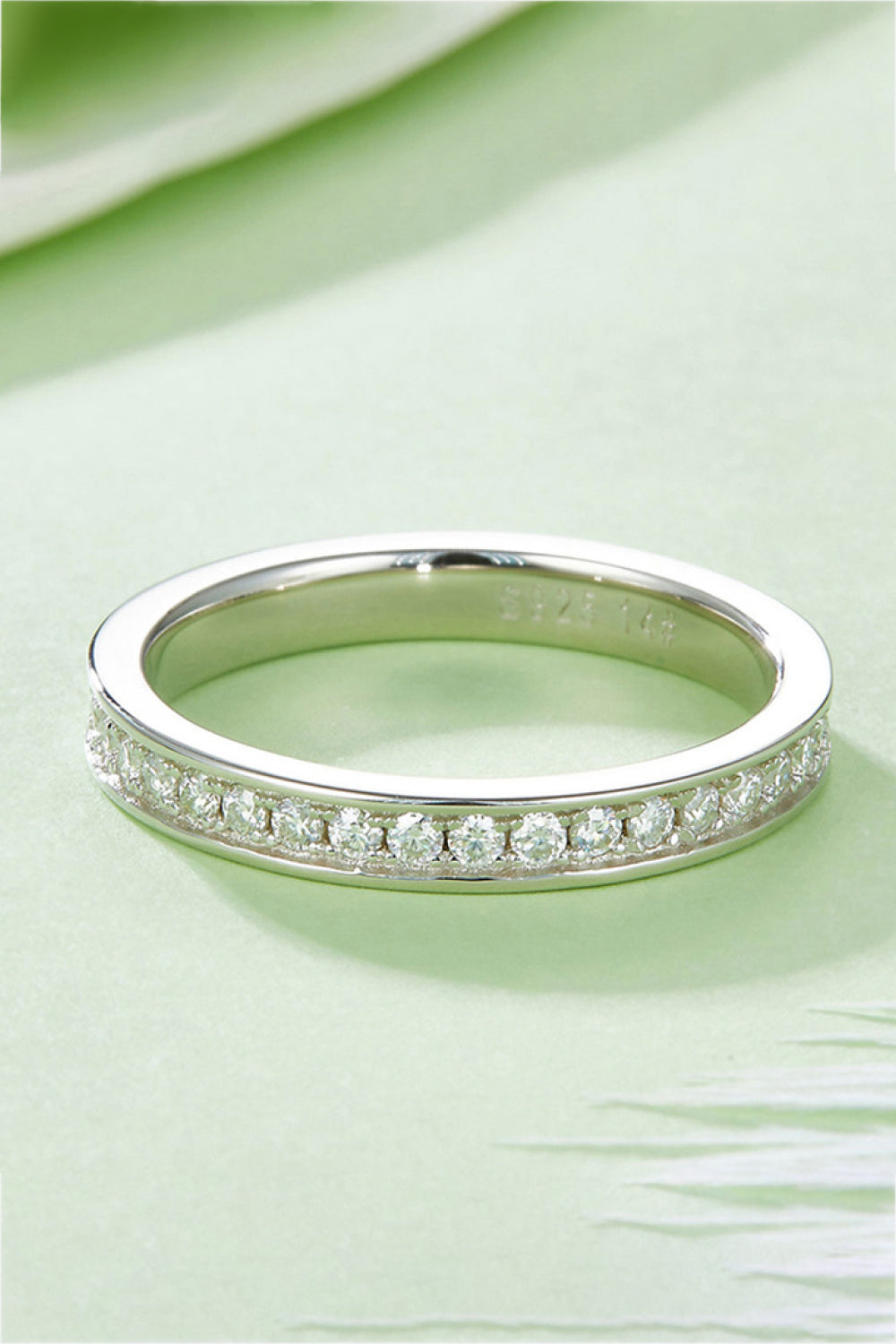 Unexplained Words Sparkala™ Eternity Ring (Platinum Over Pure Sterling Silver)