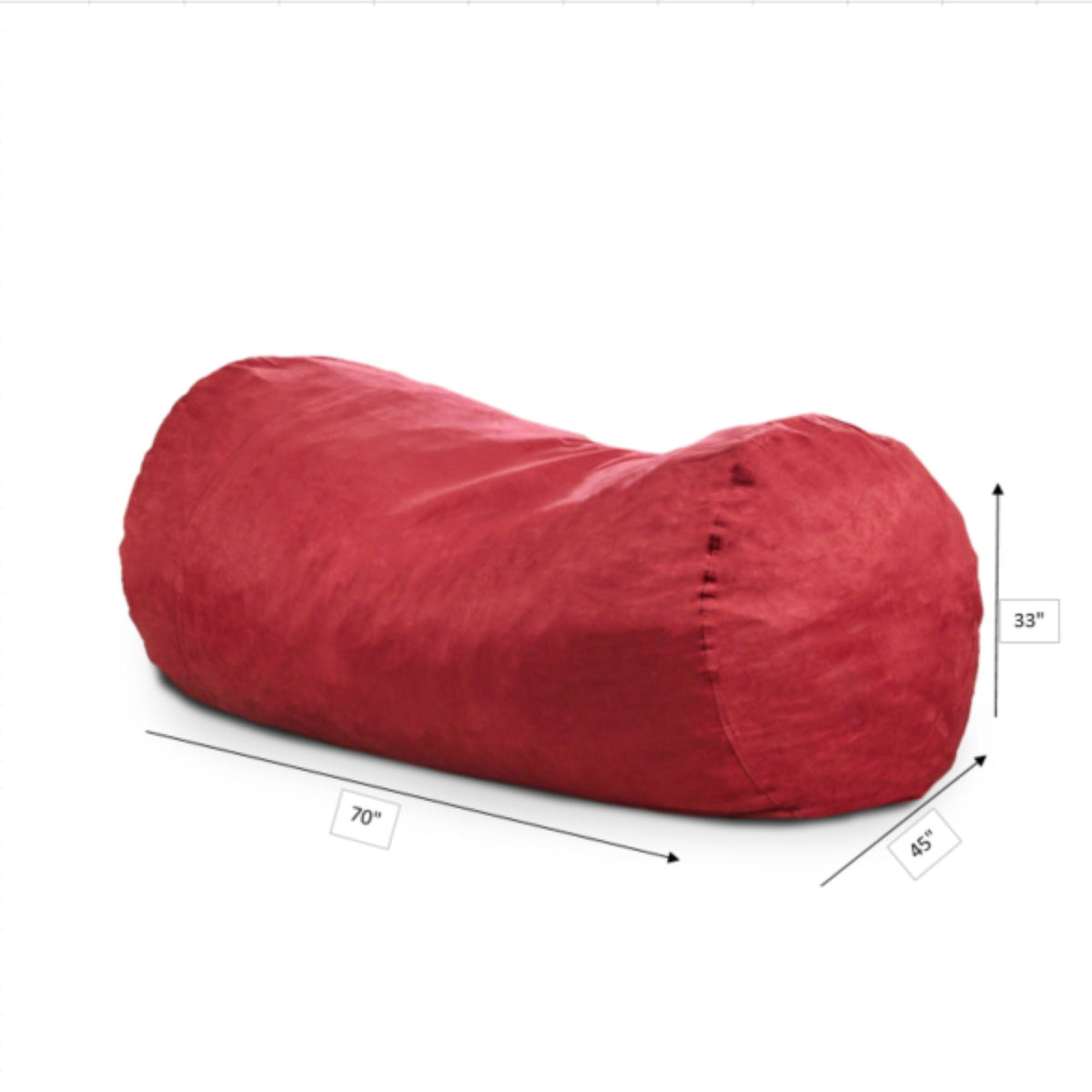 Jasper - Traditional Cylindrical Suede Bean Bag