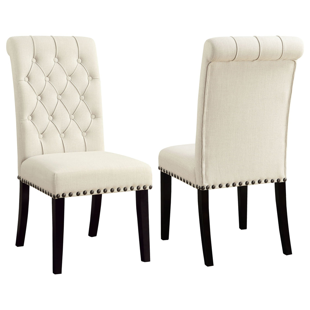 Button Tufted Side Chairs (Set of 2) - Beige