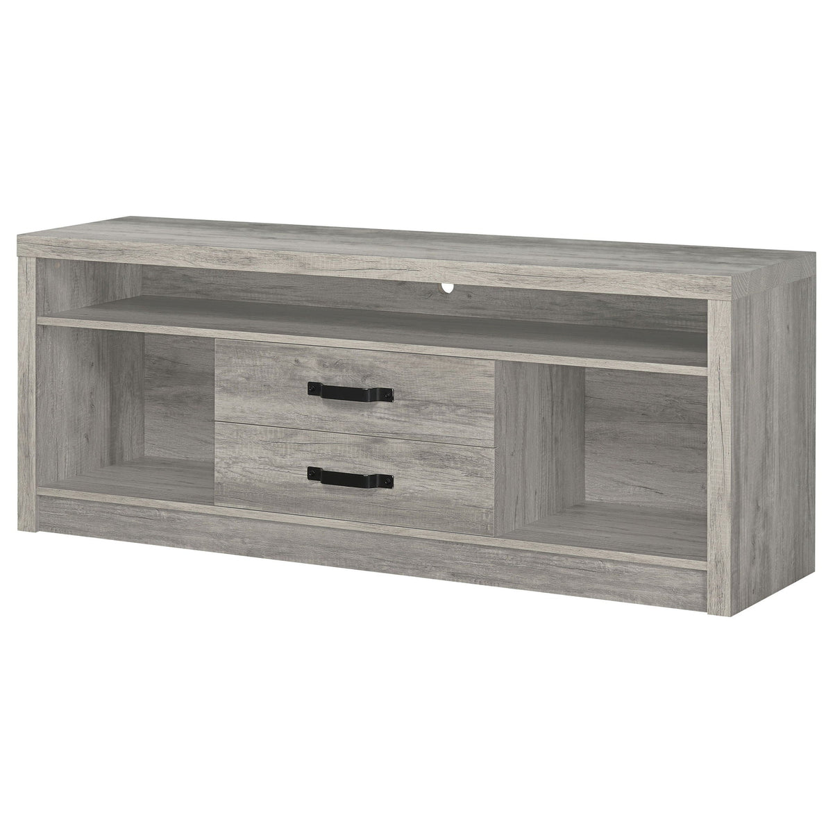 Bergeron - 2 Drawer TV Stand - Driftwood