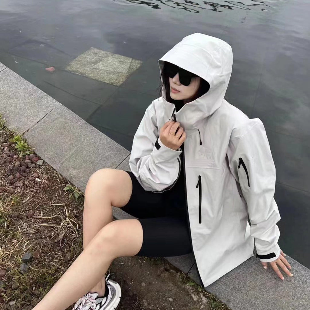 High-end Women's Gore-Tex Jacket Hard Shell Windproof Waterproof Mountaineering Couple Outdoor Sports Clothes