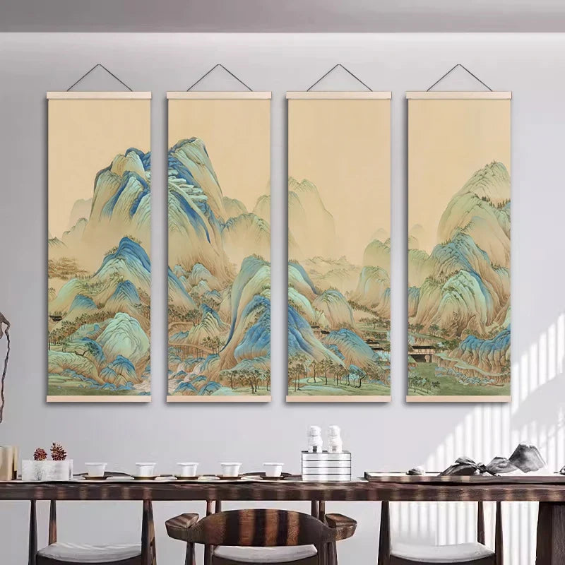 Chinese traditional landscape painting traditional classic art home decoration painting poster wall art wall art decor canvas