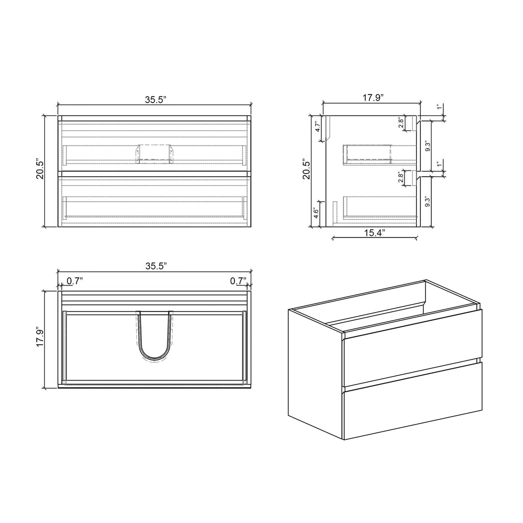 Alice Bathroom Vanity Wall Mounted With Sink