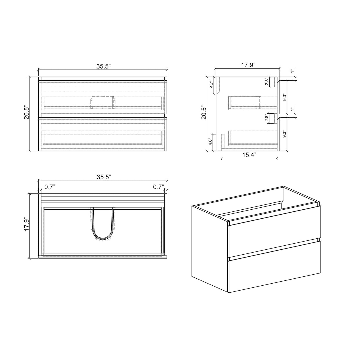 Alice Bathroom Vanity Wall Mounted With Sink