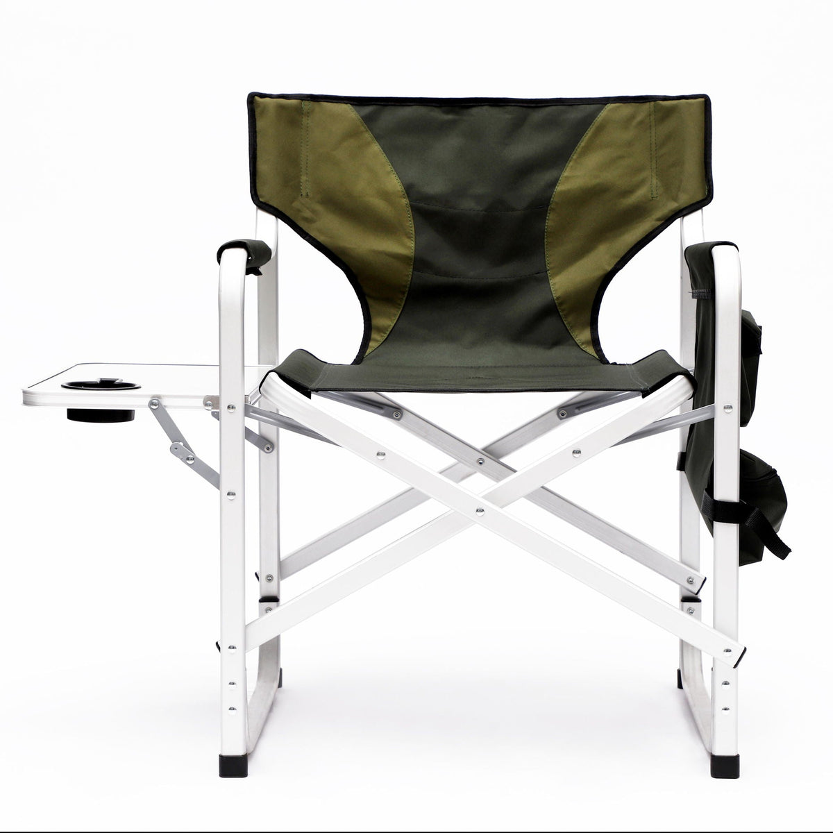 Padded Folding Outdoor Chair With Side Table And Storage Pockets, Lightweight Oversized Directors Chair For Indoor, Outdoor Camping, Picnics And Fishing