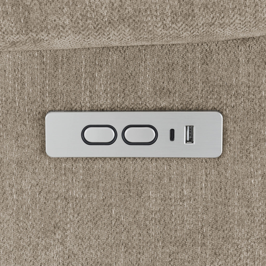 Beca - Upholstered Power Lift Recliner With Cupholders And USB Charging
