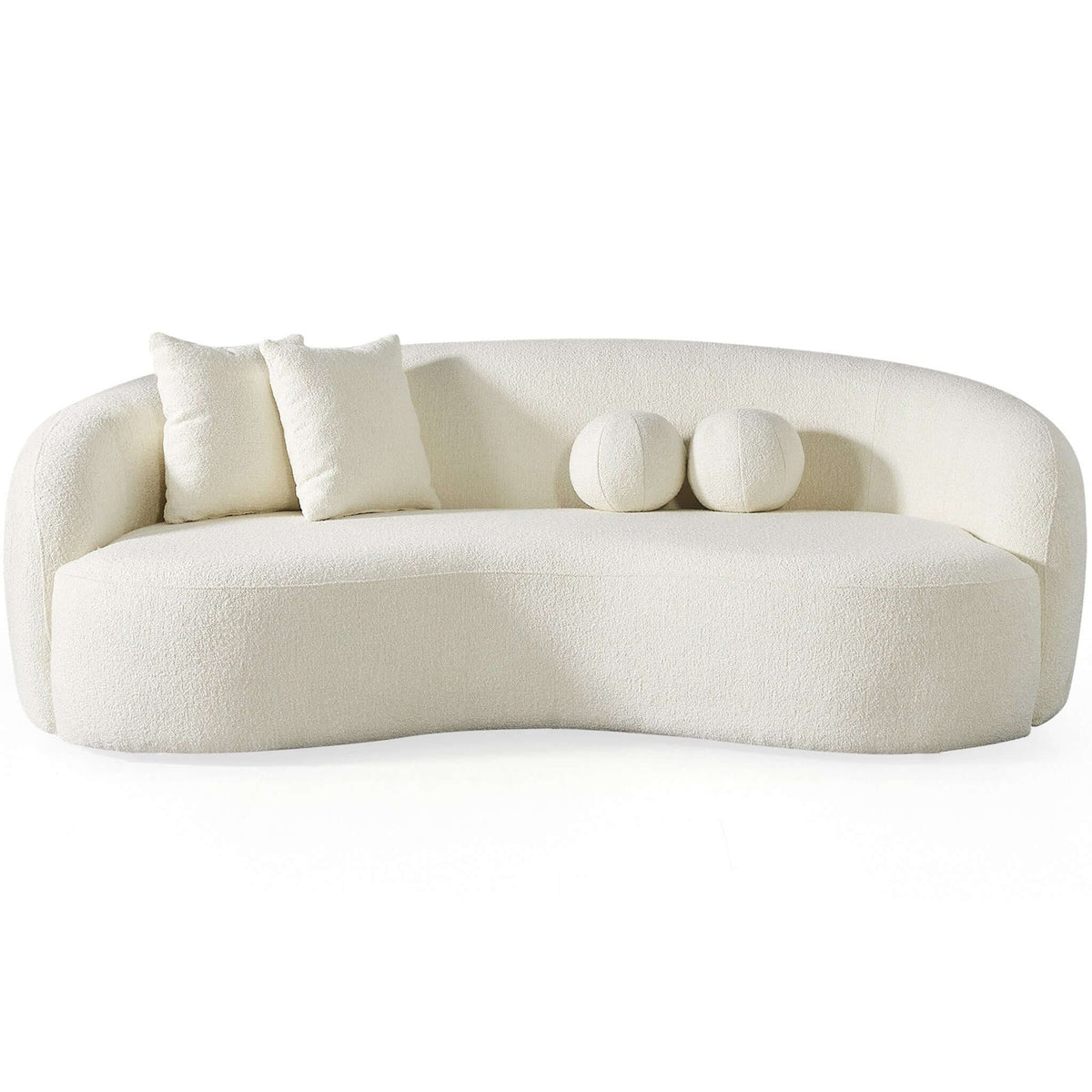 Drake - Japandi Style Curvy Boucle Sofa