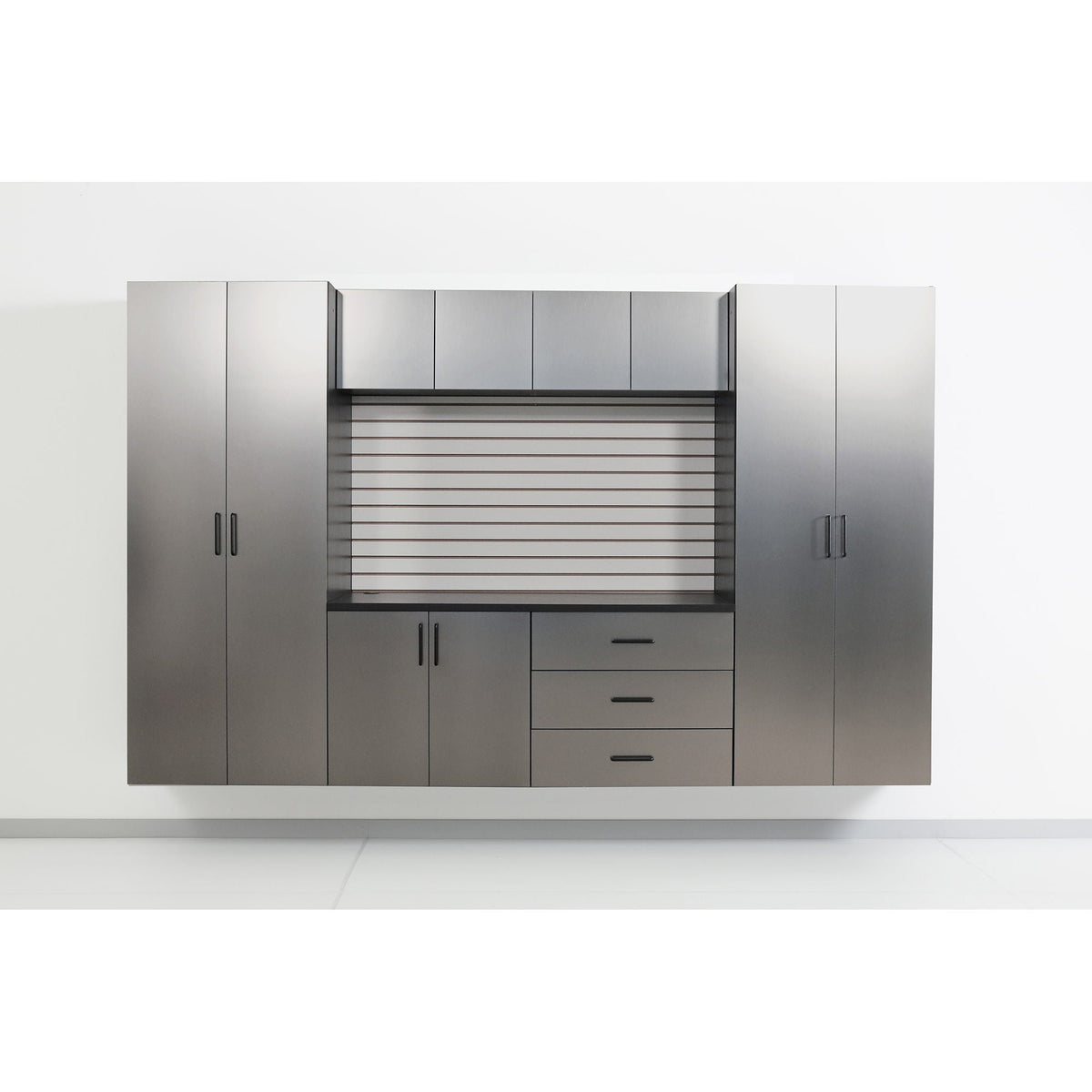 Astro Series - Wall Mounted Base Door Storage Cabinet - Metallic Gray