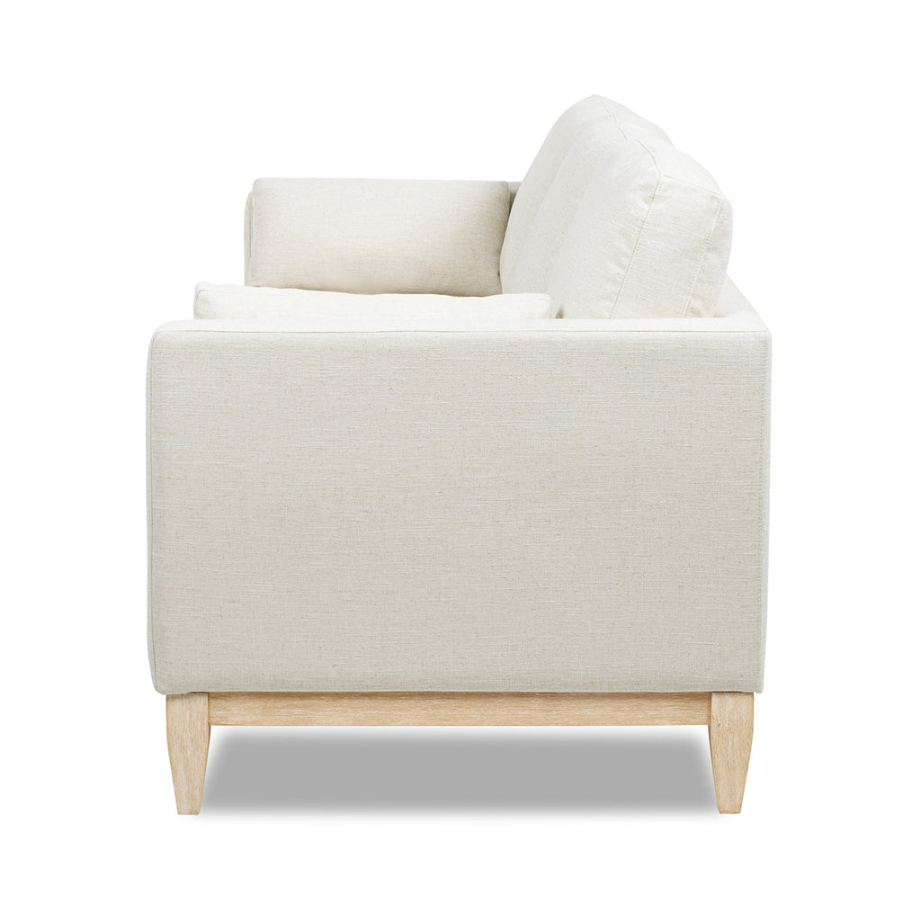 Knox 84' Modern Farmhouse Sofa, Flax White Linen