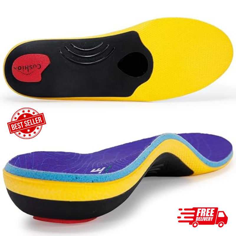 Heavy Duty Support Pain Relief Orthotics - 220+ Lbs Plantar Fasciitis High Arch