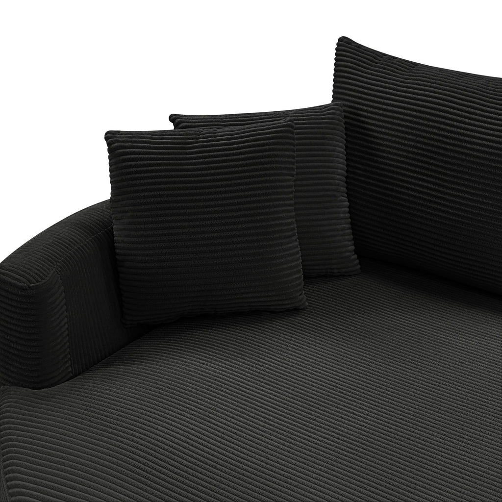 Oversized Double Chaise Lounge Sofa With USB Ports