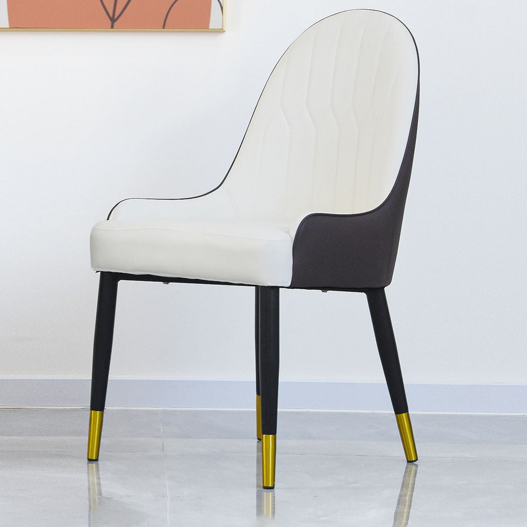 Modern Sponge-Filled Dining Chair, Solid Wood Metal Legs, Suitable For Restaurants, Living Rooms And Rooms (Set of 2)