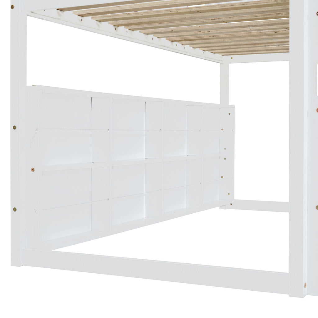 Loft Bed With House Shaped Frame And Tent