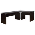 Ulloa - L Shaped Office Desk With Slide Out Keyboard Tray And Storage Drawers - Cappuccino