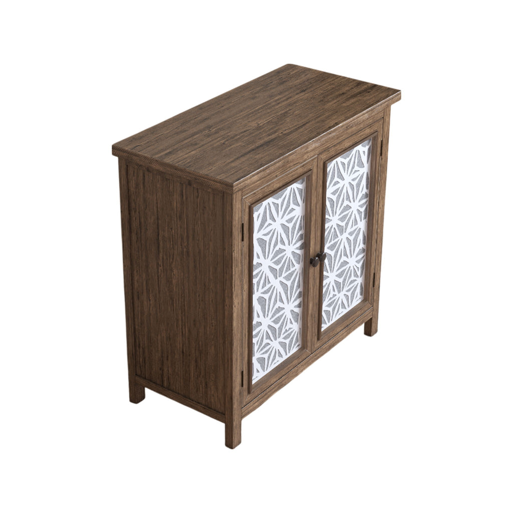 Storage Cabinet, Organizer - Brown Antique White
