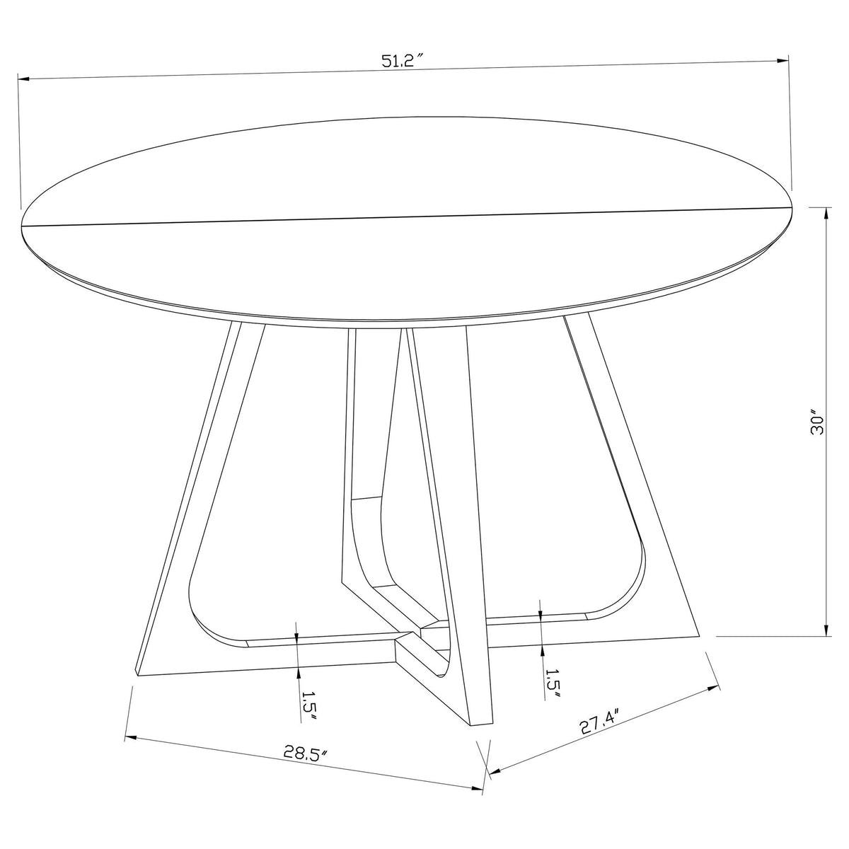 Imani - Round Marble Dining Table - Gold