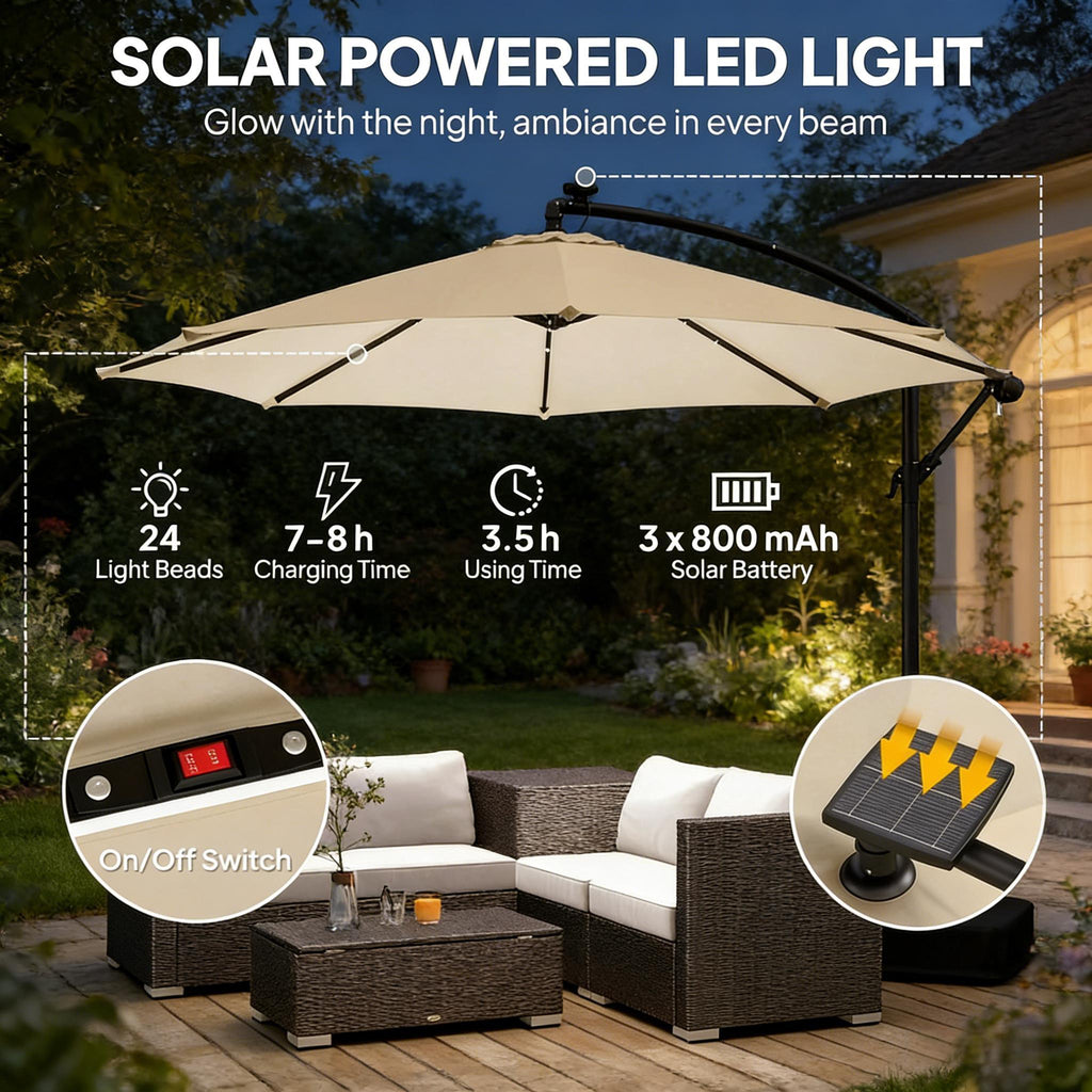 Garden Cantilever Patio Umbrella