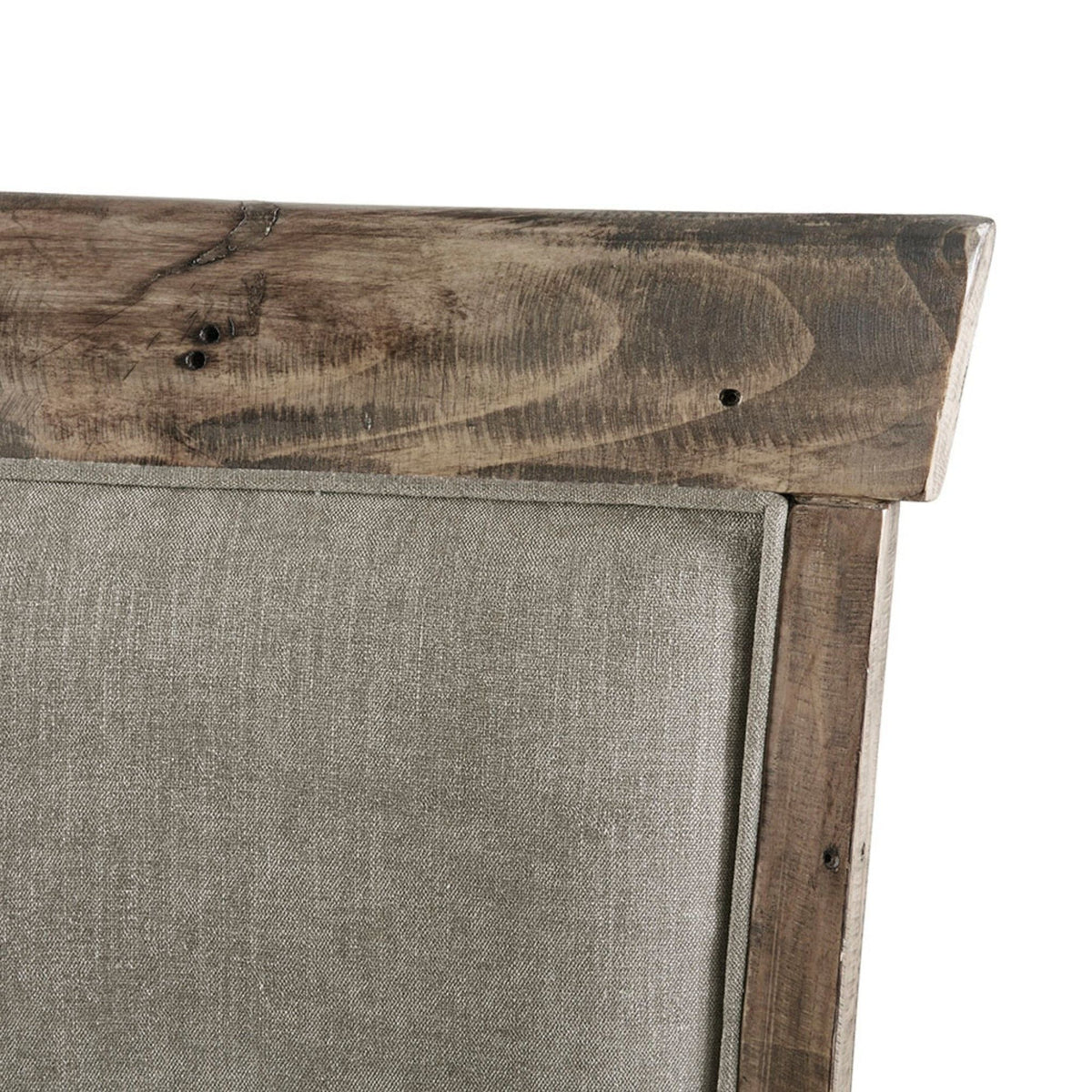 Dining Side Chair Set With Cushioned Back And Seat (Set of 2) - Weathered Gray / Natural