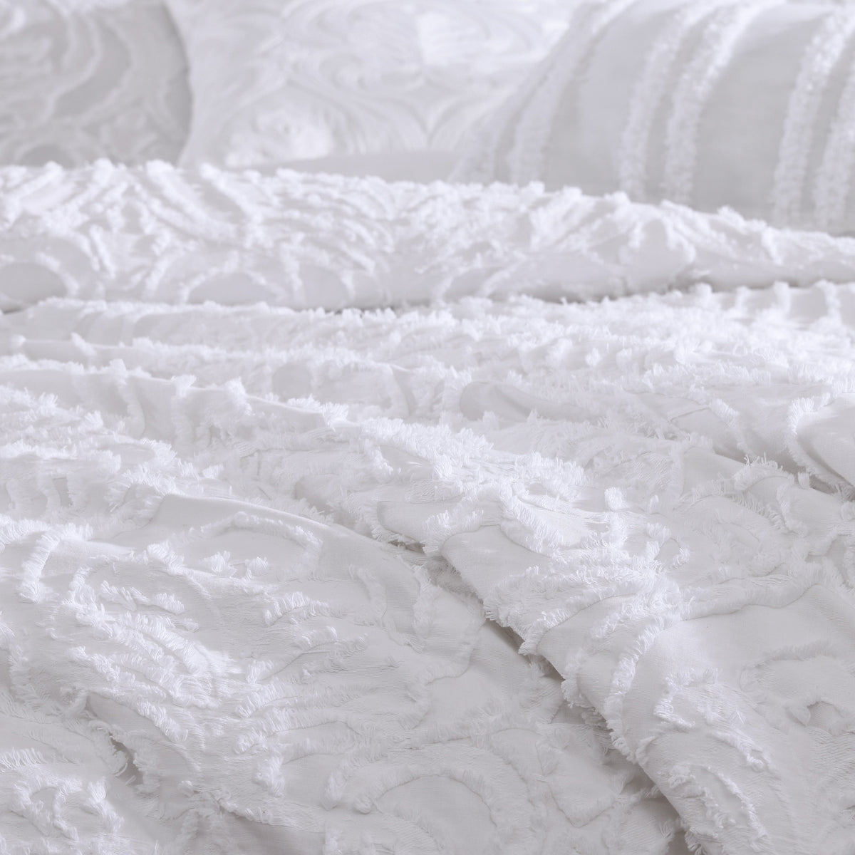 Rhapsody 6 Pc Cotton Clip Jacquard Bedding Ensemble