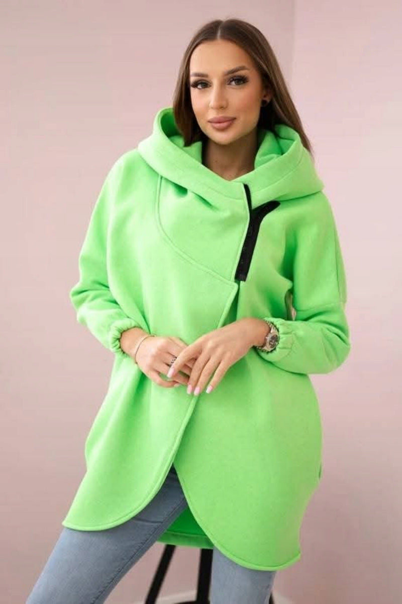 Women's Plus Size Solid Color Coat