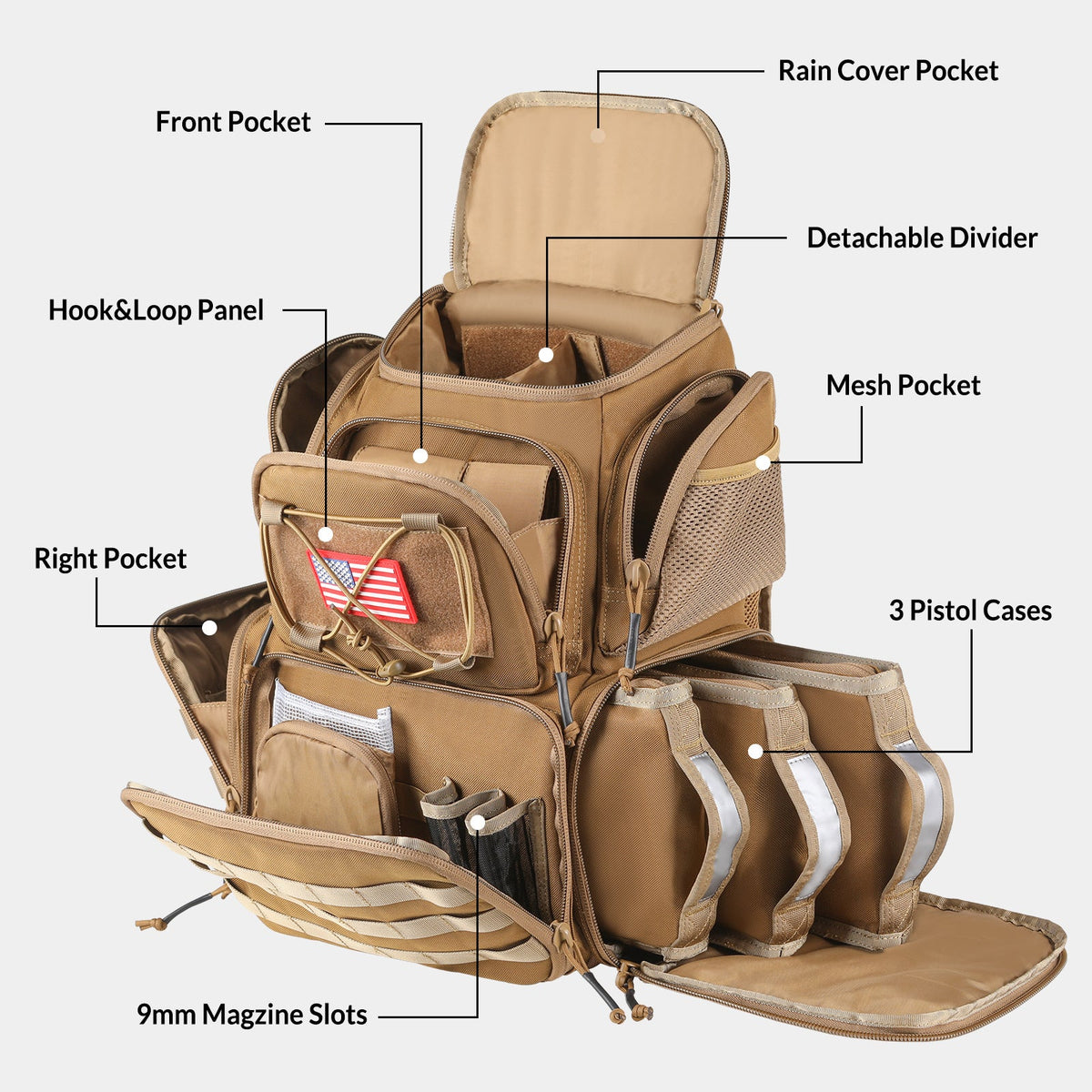 Outdoor Mountaineering Large Capacity Army Camouflage Waterproof Tactical Backpack
