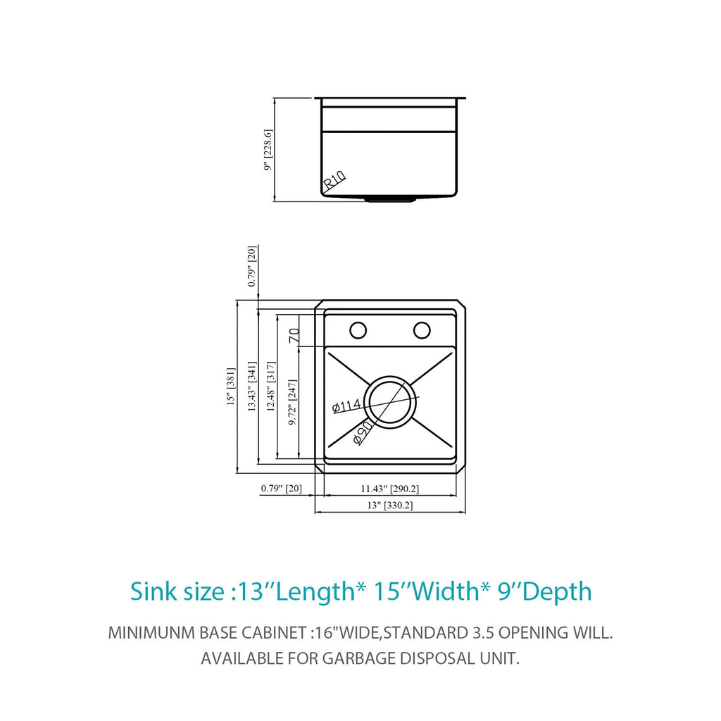 Undermount Bar Sink With Folding Faucet