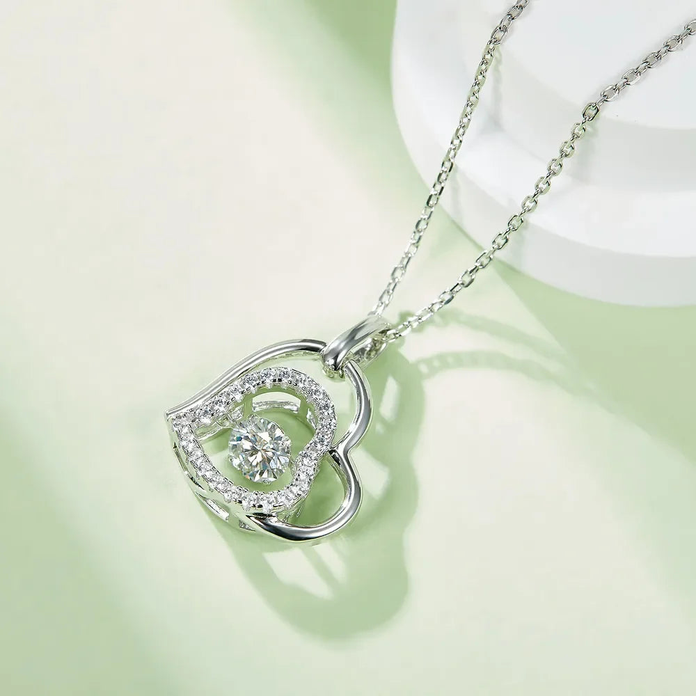 Sparkala™ 925 Sterling Silver Heart Necklace