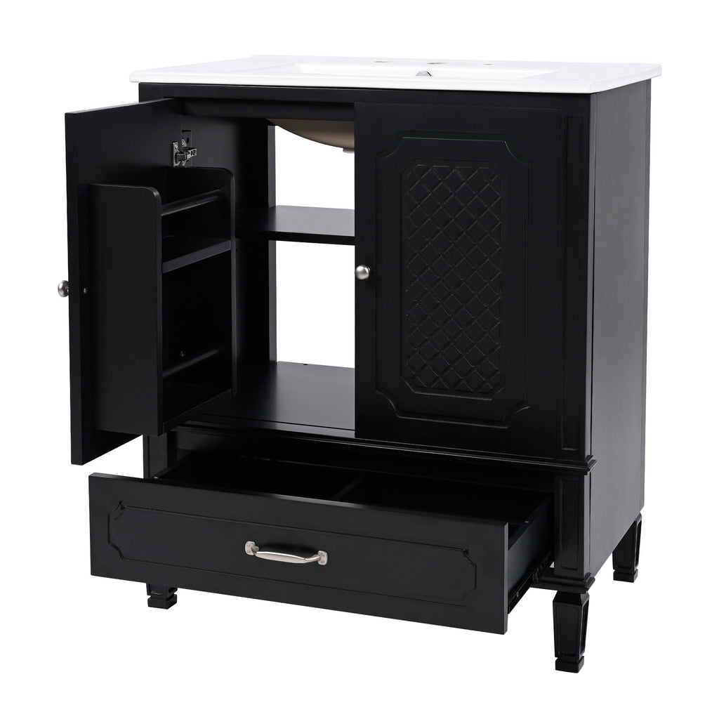 Bathroom Vanity With Sink, Soft Closing Door, Multi Functional Storage