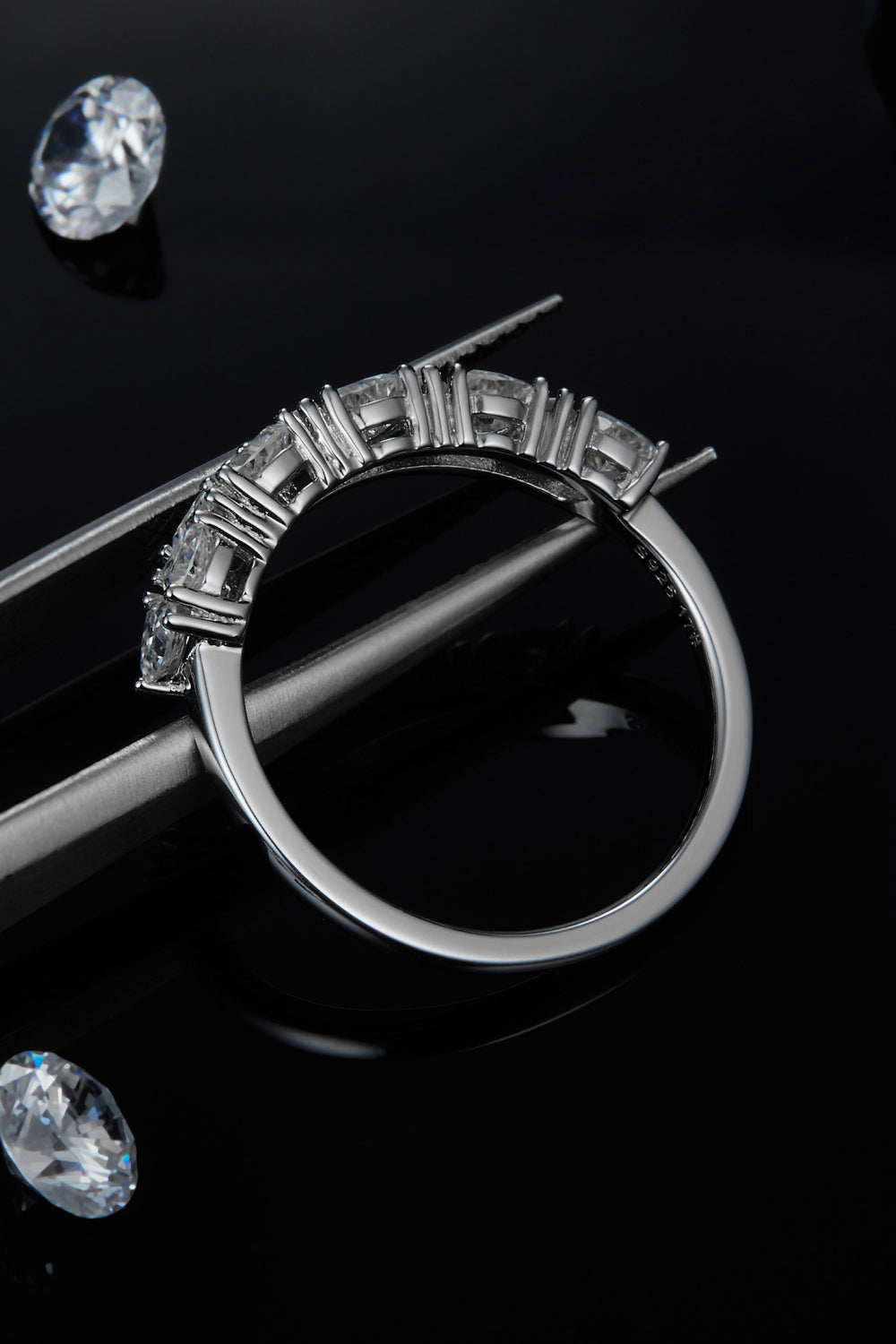 1 Carat Sparkala™ Platinum Over Pure Sterling Silver Half-Eternity Ring
