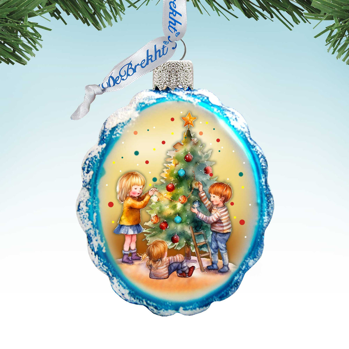 Joyful Traditions Mercury Glass Ornaments by G. Debrekht - Christmas Decor - 776036