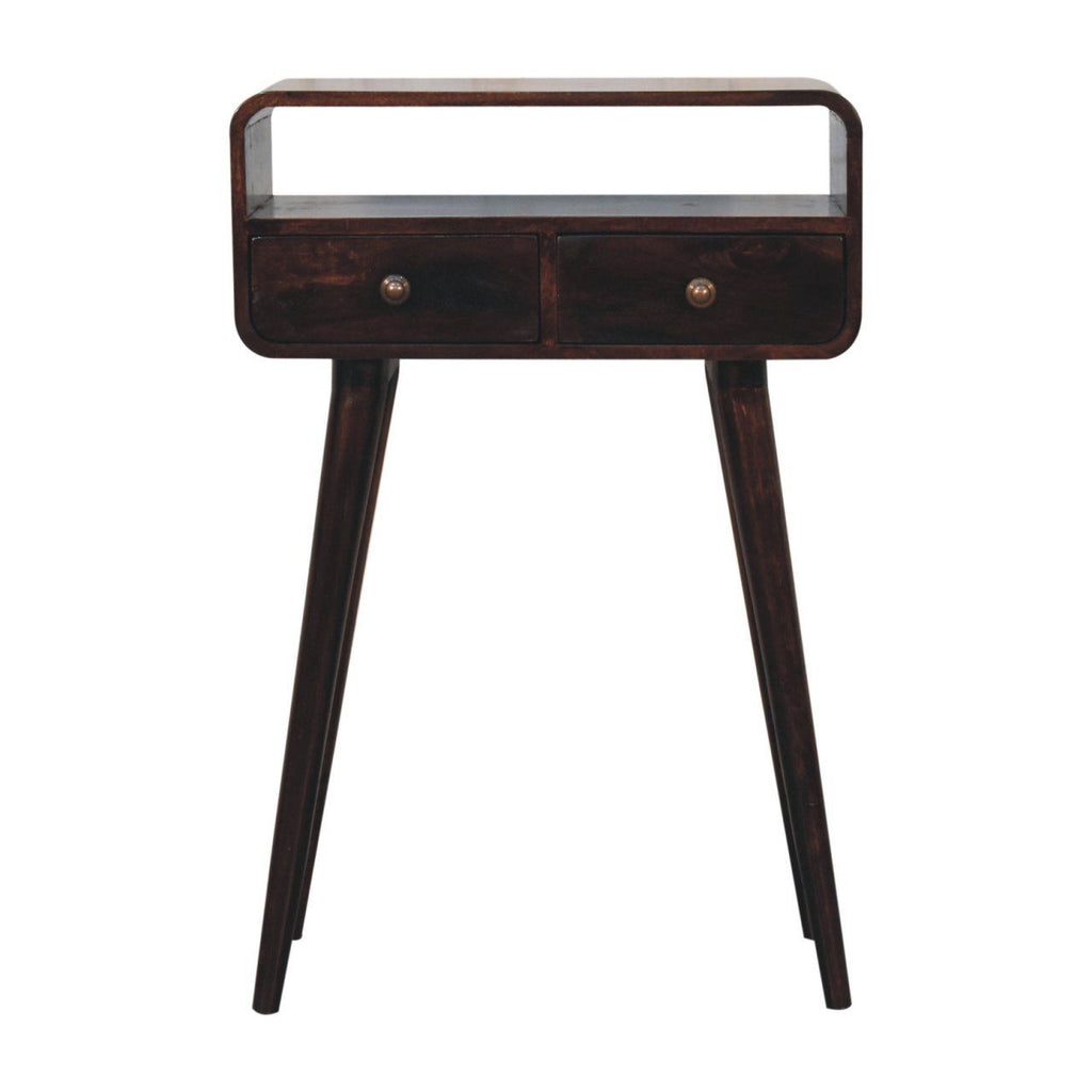 Solid Wood Curved Console Table