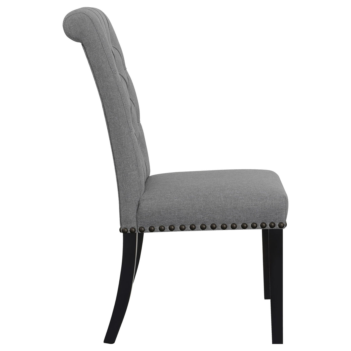 Tufted Rolled Backrest Side Chairs (Set of 2)