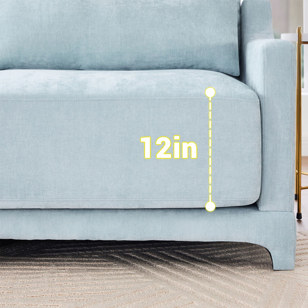 Elegant Sofa With Ergonomic Design And Lumbar Pillows