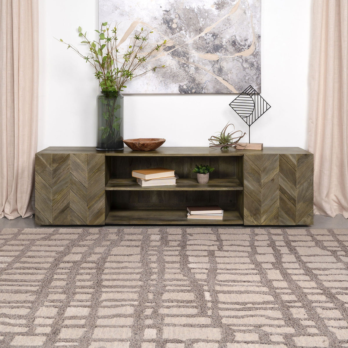Jessie - 2 Door TV Stand - Brown