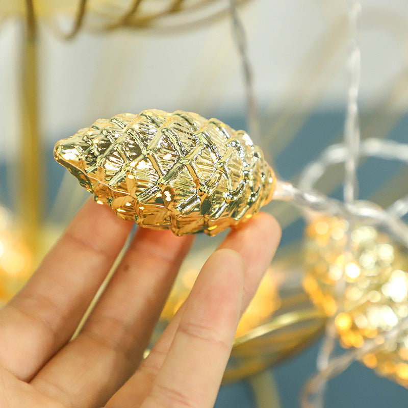 Christmas Pine Cone Simulation String Lights