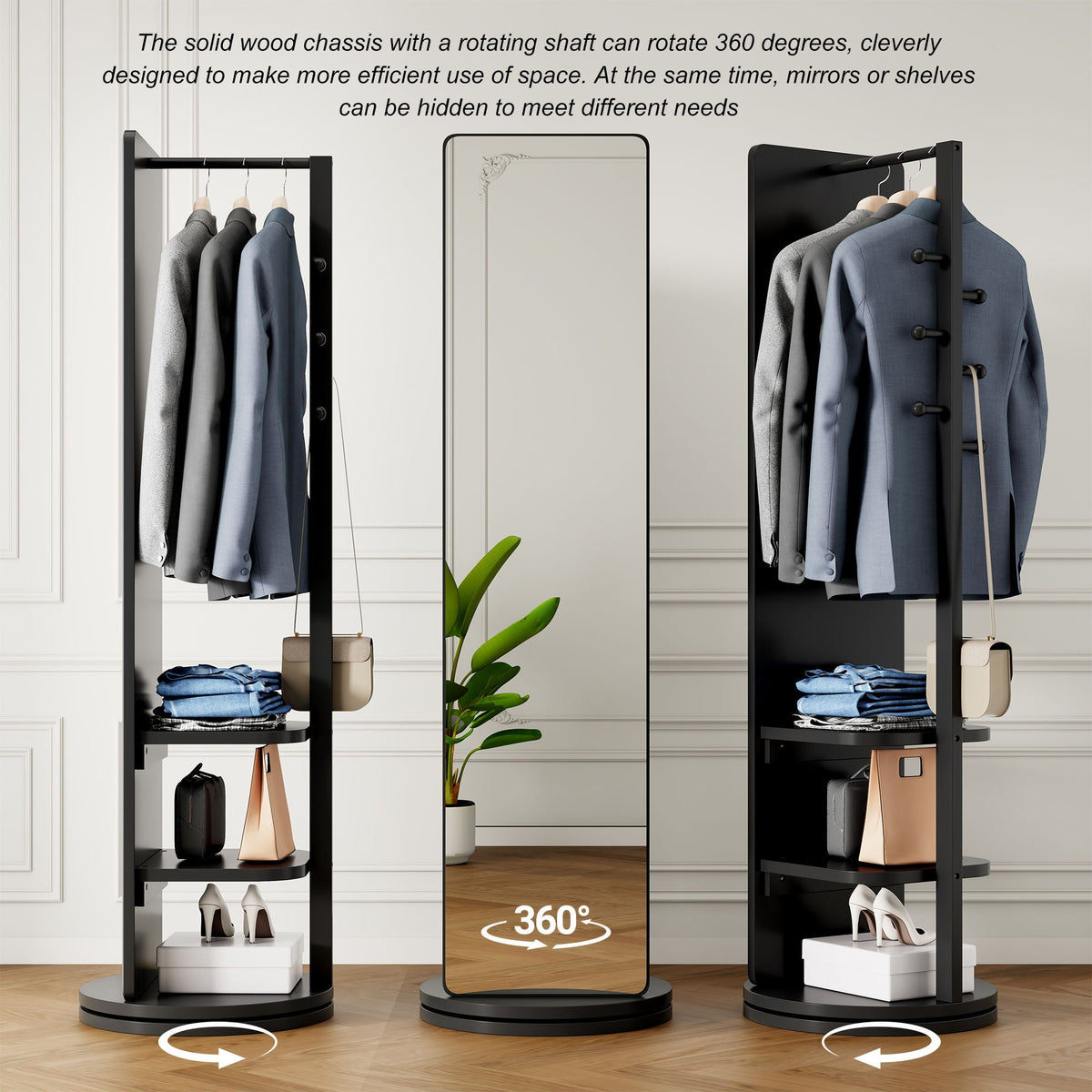 3 In 1 Multifunctional Full-Length Clothing Mirror