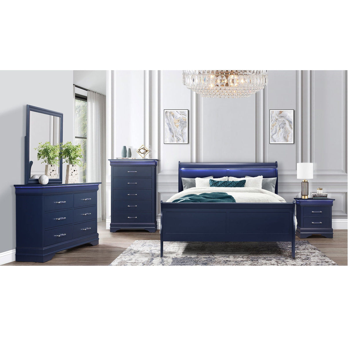 Charlston - Nightstand With LED