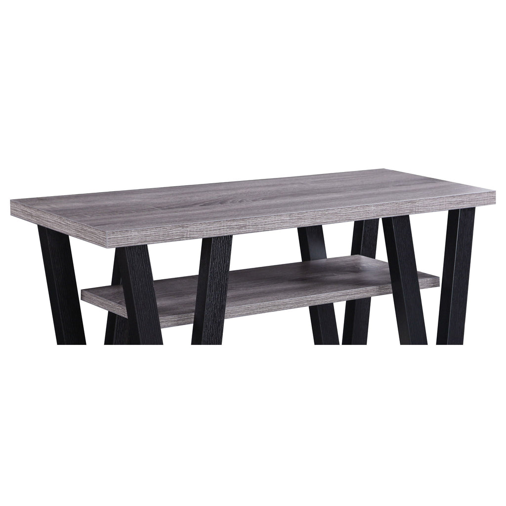 Rectangle Sofa Table With V Line Design - Gray