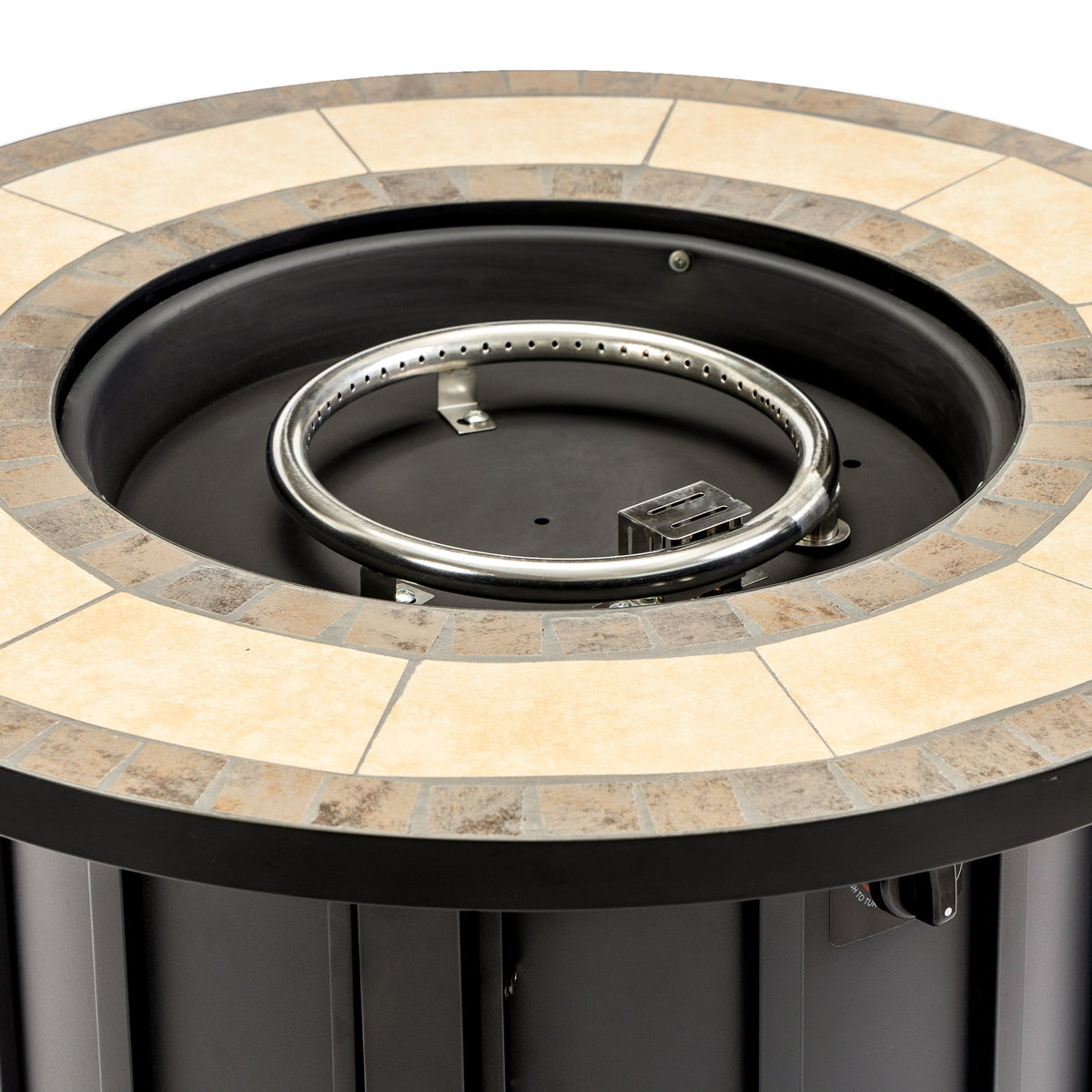 30" Propane Gas Fire Pit Table with Mosaic Ceramic Tabletop