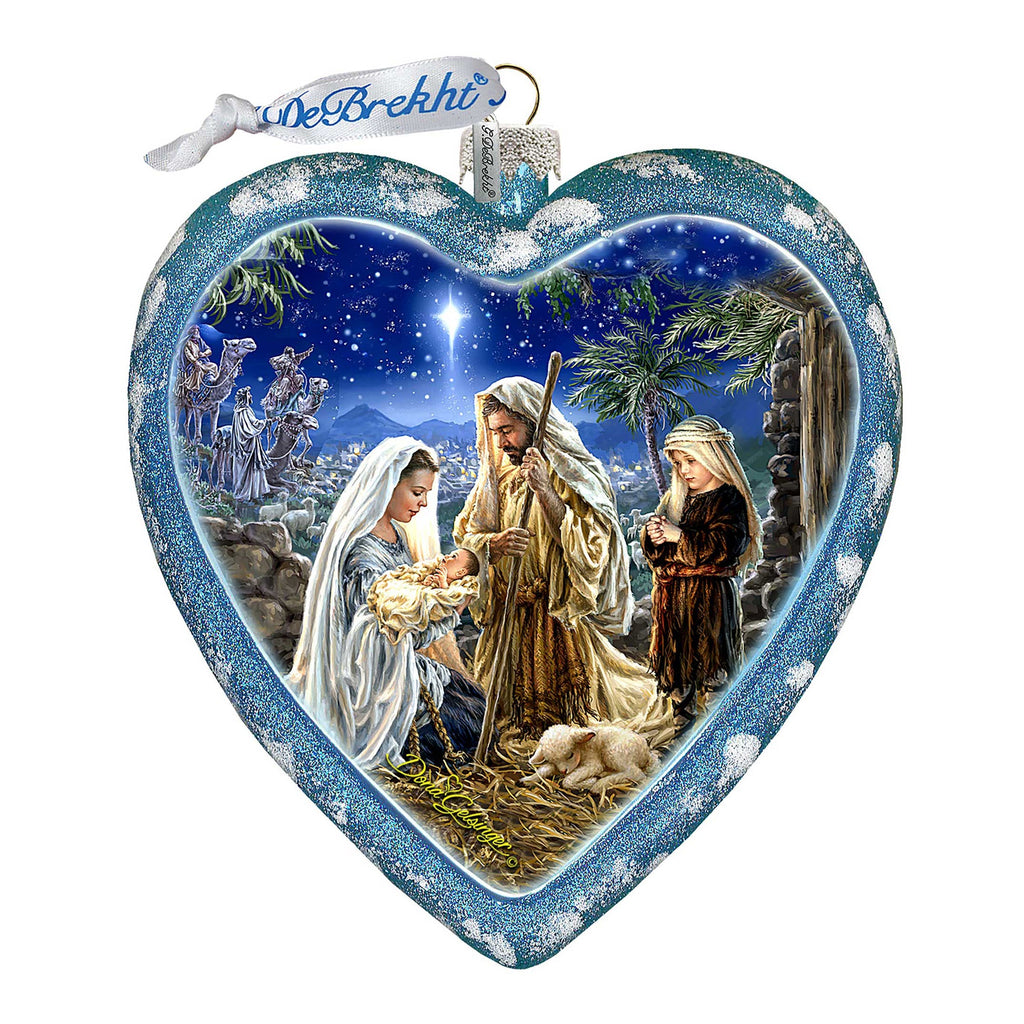 Holy Family Glass Ornament Limited Edition by D. Gelsinger - Nativity Holiday Decor - 738-101-DG
