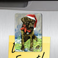 Flurries Fetch and Fun Santa Dog Eco Wood Refrigerator Magnets Set of 3
