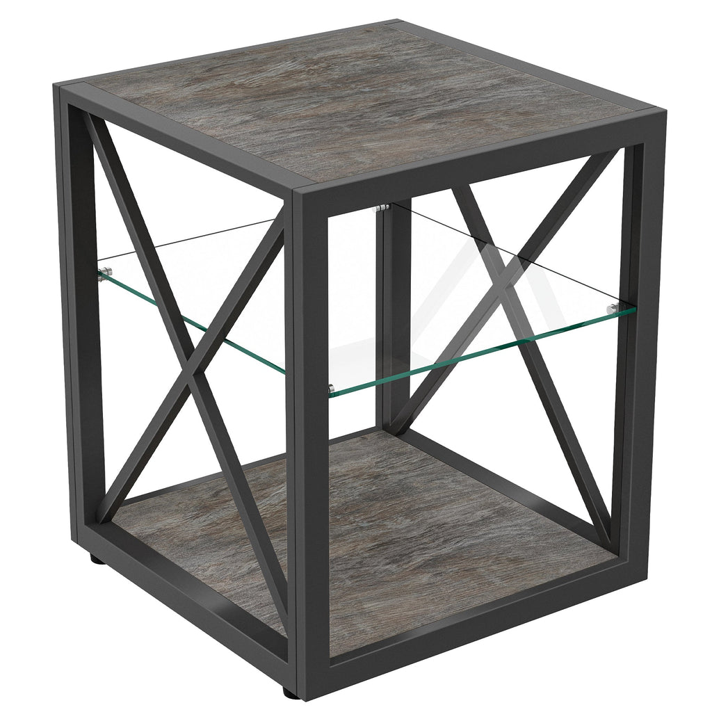 Set of 2 Modern End Tables for Bedroom & Living Room